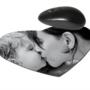 mouse pad a forma di cuore con foto