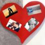 cornice cuore in legno personalizzata con foto