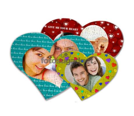 puzzle a cuore con foto personalizzato